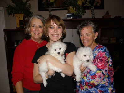 ROXY with new family Mary from The Villages, Fl. PEYTON with new family Claire and Theresa R. from The Villages, Fl.