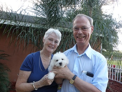Charlie with new family- Cita and Bo from the UK and Oviedo, Fl.
